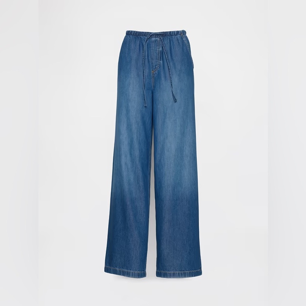 NWT! GAP Medium Indigo Mid Rise UltraSoft Easy Baggy Jeans - 863856 🩷 - Picture 6 of 7